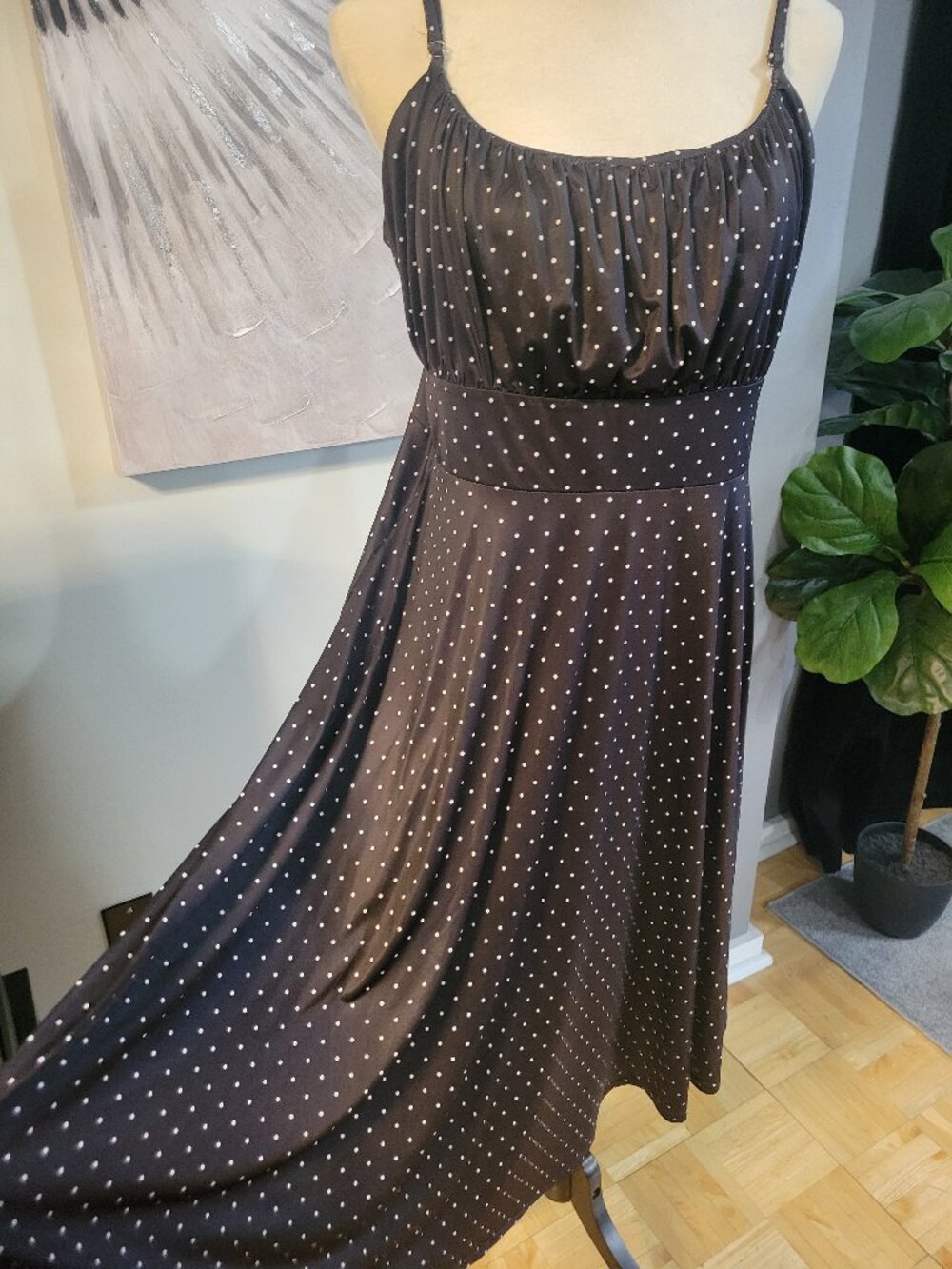 Top Vintage Polka Dot Swing Dress size 16UK